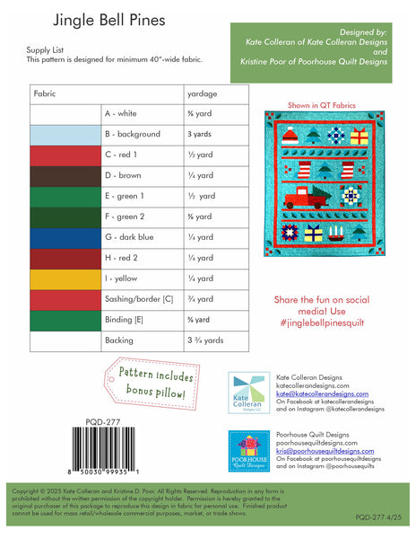 Jingle Bell Pines Block of the Month