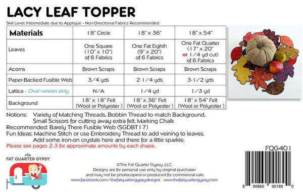 Lacy Leaf Topper kit