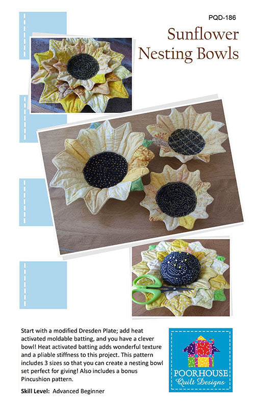 Sunflower Nesting Bowls Poorhouse Quilt Designs sunflower-nesting-bowls-poorhouse-quilt-designs