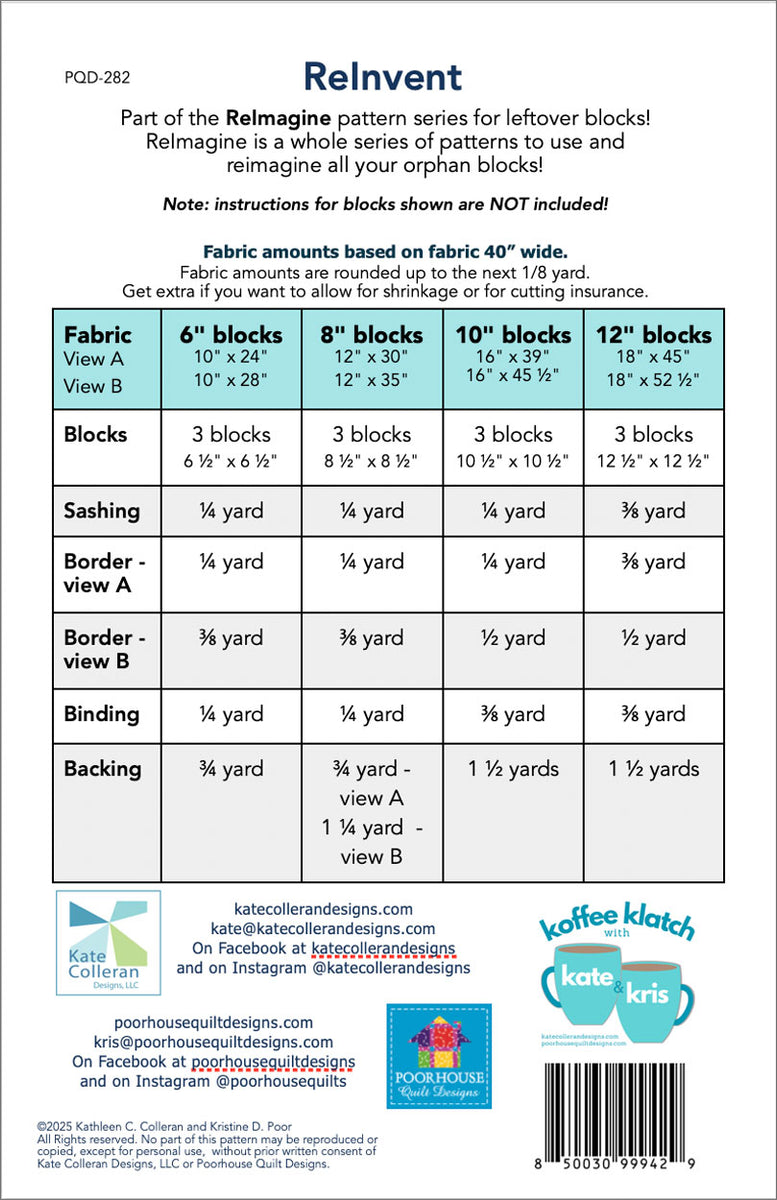 ReInvent Banner – Poorhouse Quilt Designs
