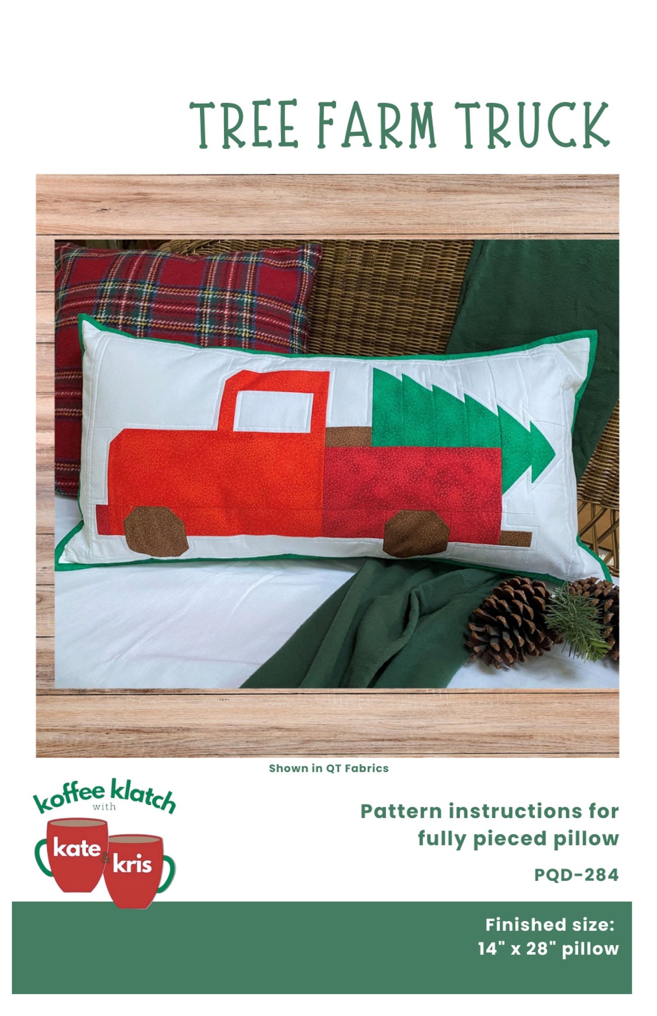 Tree Farm Truck Pillow