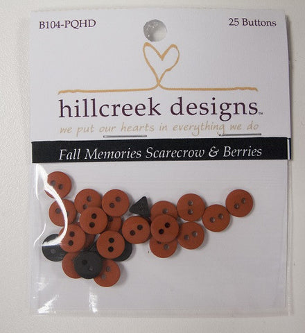 Fall Memories Scarecrow and Berries Button Kit